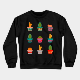 Neon potted cacti Crewneck Sweatshirt